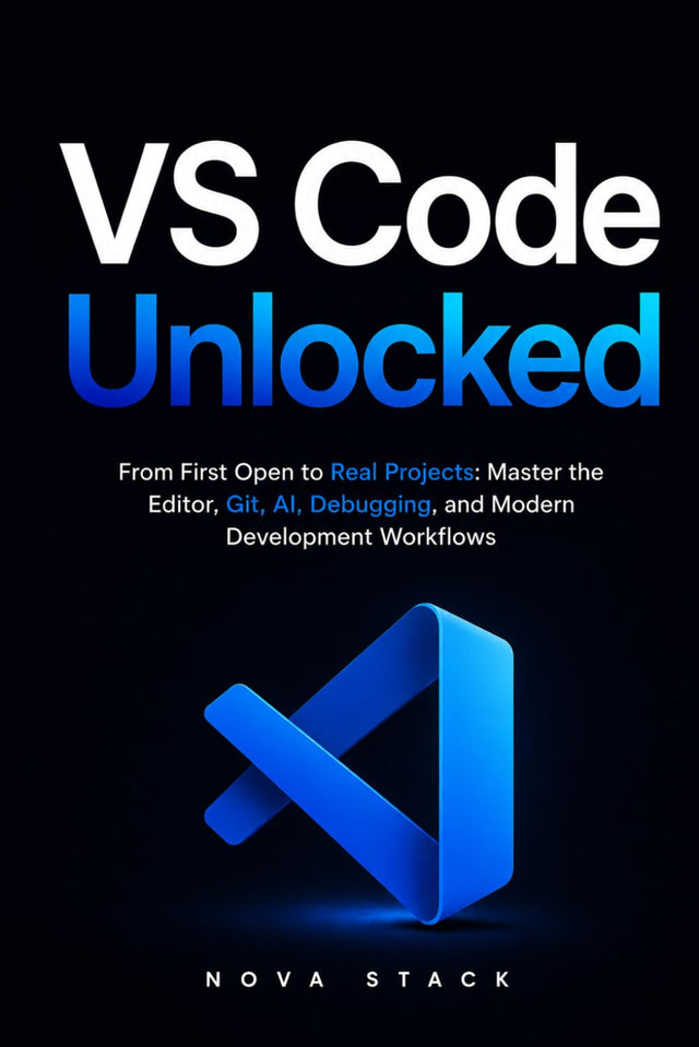 VS Code Unlocked: The Complete Beginner’s Guide to Visual Studio Code, Git, GitHub, Debugging, AI, Extensions, Terminal & Real-World Projects (VS Code Mastery)