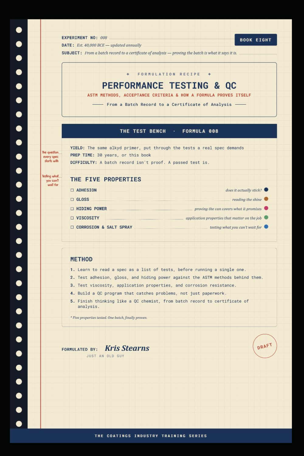 Performance Testing and QC: ASTM Methods, Acceptance Criteria, and How a Formula Finally Proves Itself From a Batch Record to a Certificate of Analysi (Paint Formulation for Beginners)