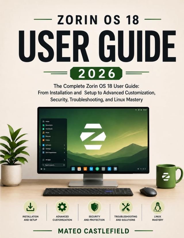 ZORIN OS 18 USER GUIDE 2026: The Complete Zorin OS 18 User Guide: From Installation and Setup to Advanced Customization, Security, Troubleshooting, and Linux Mastery