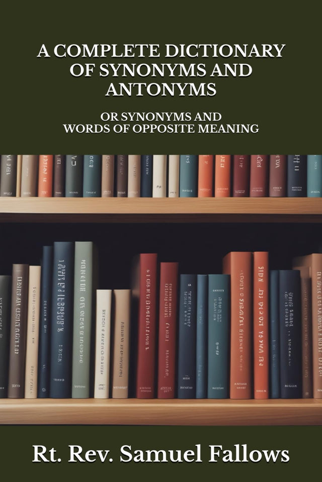 A COMPLETE DICTIONARY OF SYNONYMS AND ANTONYMS: OR SYNONYMS AND WORDS OF OPPOSITE MEANING