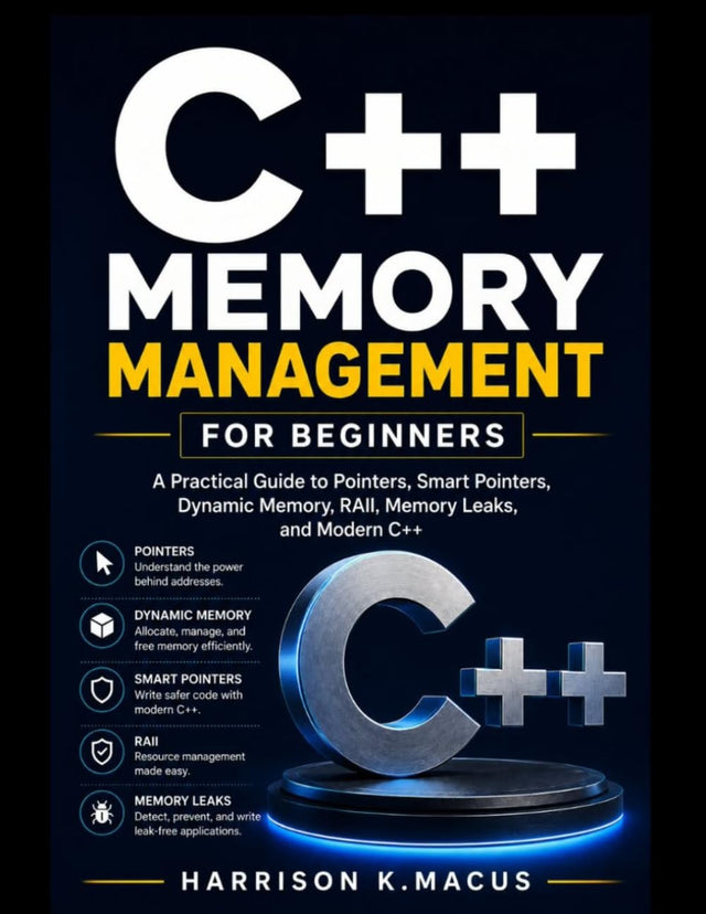 C++ Memory Management for Beginners: A Practical Guide to Pointers, Smart Pointers, Dynamic Memory, RAII, Memory Leaks, and Modern C++