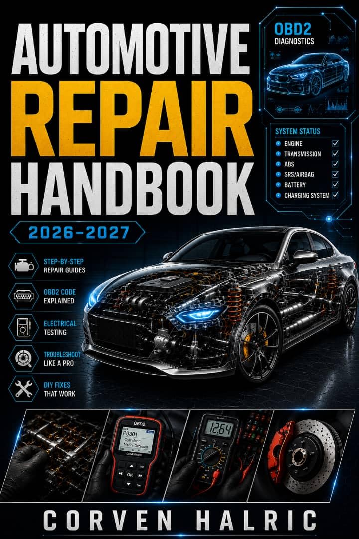 AUTOMOTIVE REPAIR HANDBOOK 2026–2027: A Practical Guide to Vehicle Maintenance, OBD2 Diagnostics, Electrical Testing, Troubleshooting, and DIY Fixes