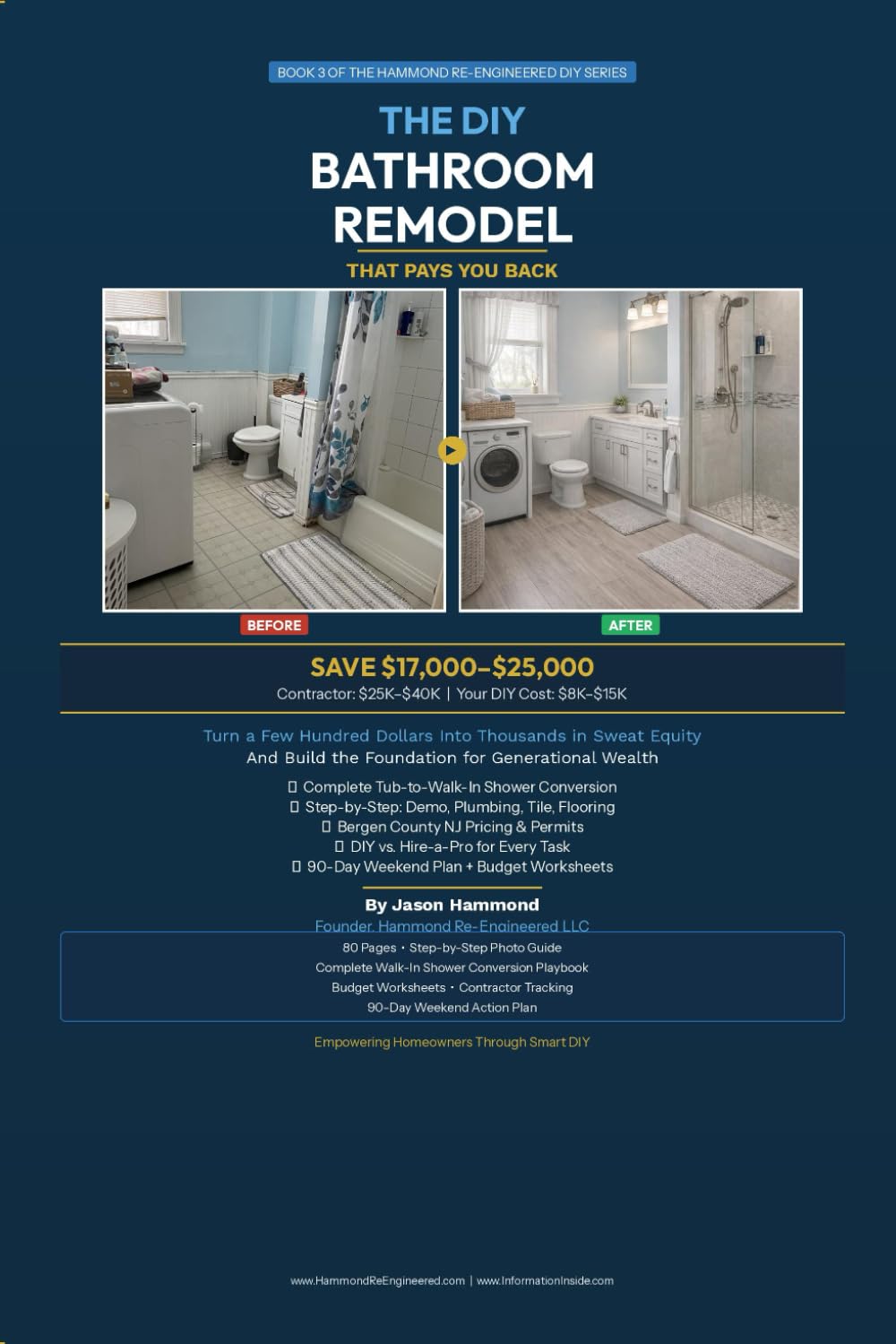 The DIY Bathroom Remodel That Pays You Back: Save $17,000–$25,000 With Step-by-Step Plans for Walk-In Shower Conversions, Tiling, Plumbing, and Smart DIY Renovations