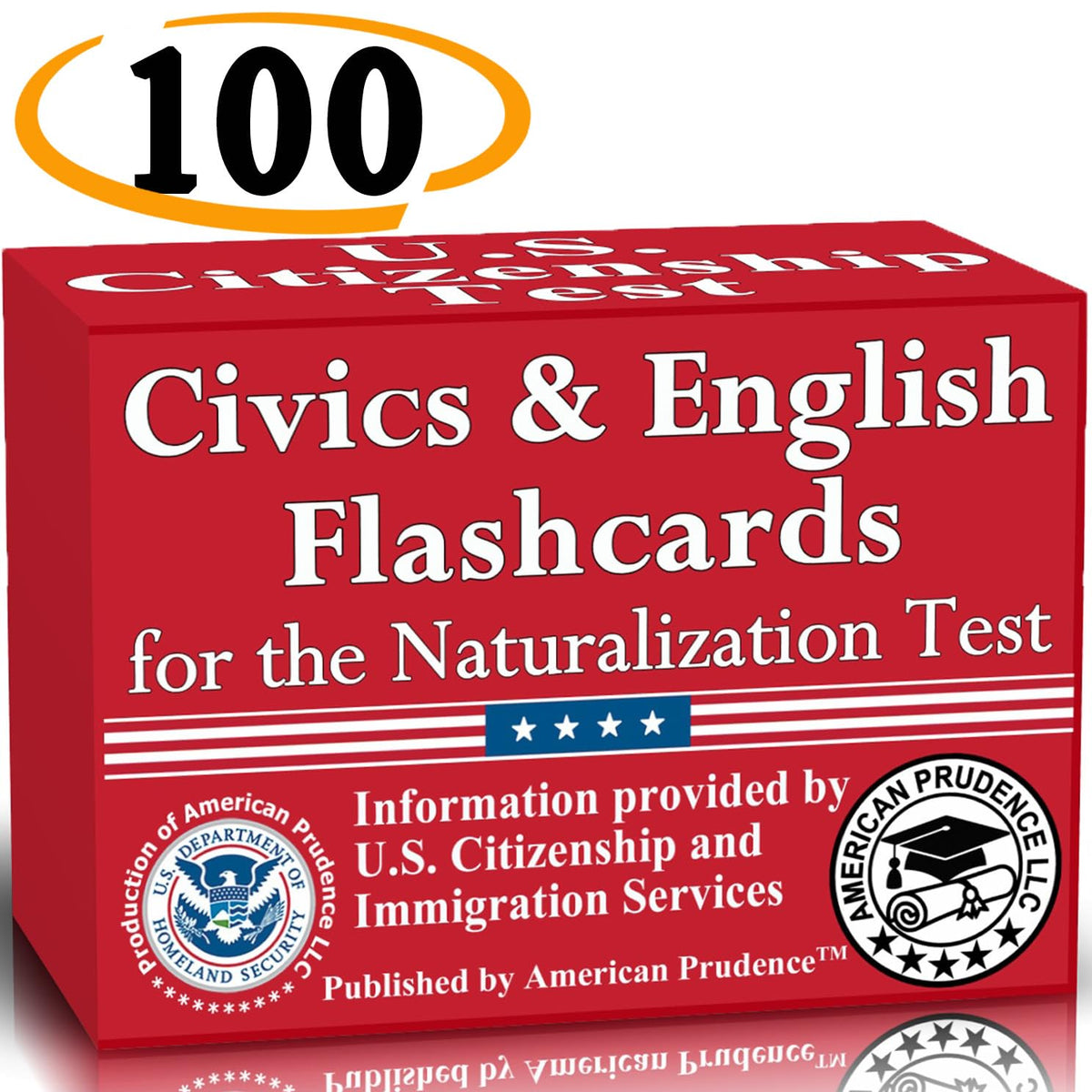 US Citizenship Flash Cards to study for the Naturalization test includes 100 USCIS illustrated questions and answers for American Civics and English ... flashcards (English and Spanish Edition)