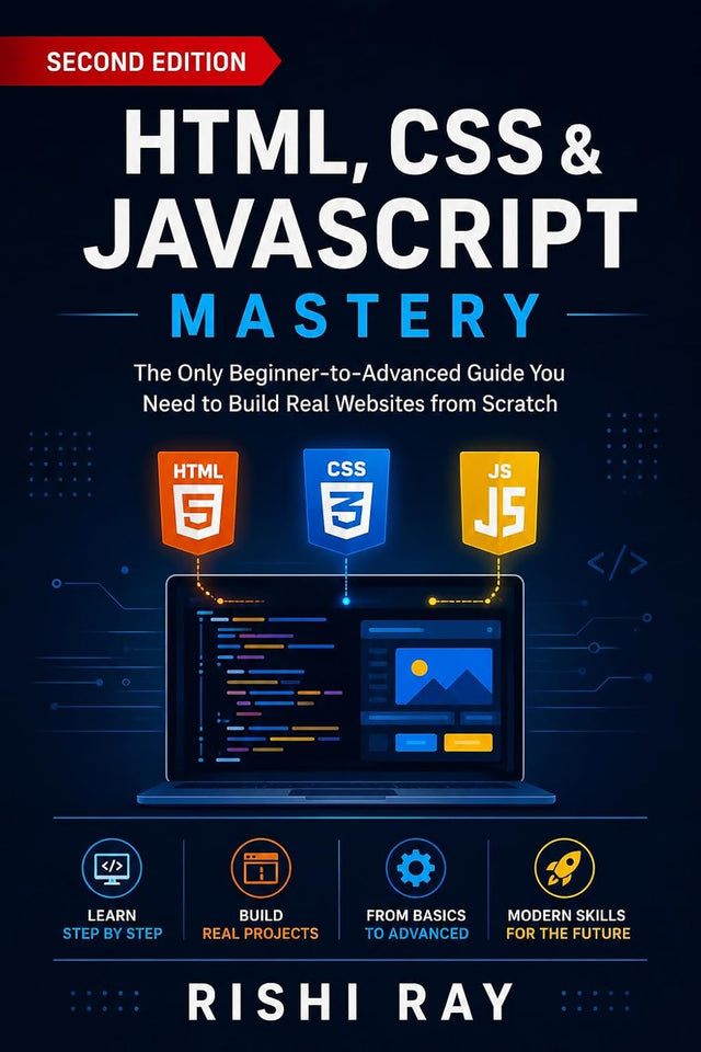 HTML, CSS & JavaScript Mastery: The Complete Frontend Web Development Handbook for Beginners to Advanced: Learn Step by Step to Build Real Websites, ... ... — Build Real Projects, Step by Step. 2)