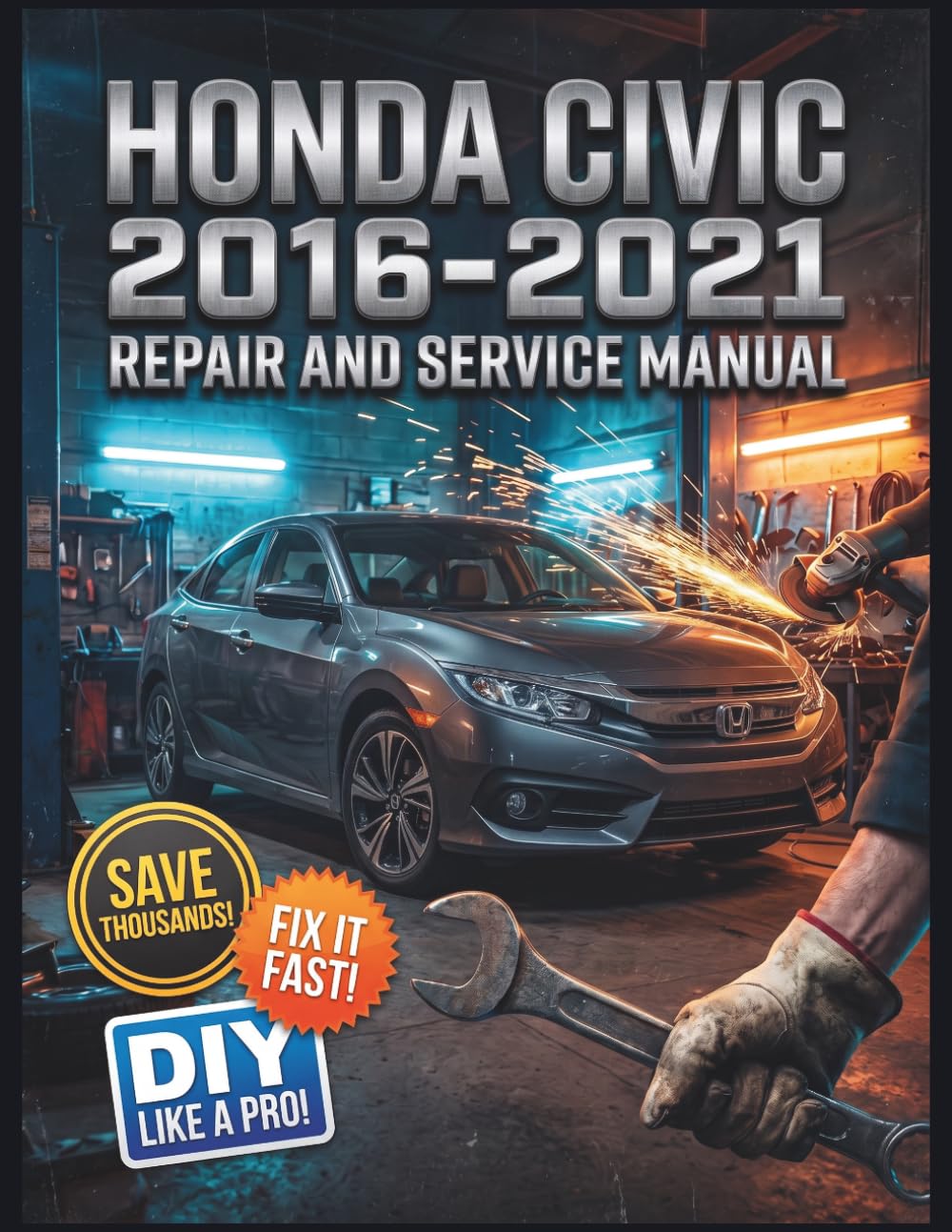 HONDA CIVIC 2016-2021 REPAIR AND SERVICE MANUAL: The Complete Illustrated Step-by-Step Guide to Dealership-Level Diagnostics, Routine Maintenance, and Advanced DIY Repairs for 2.oL, 1.5L