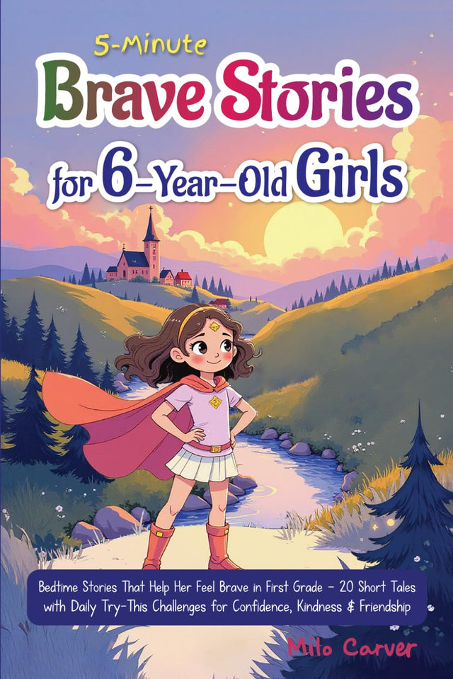 5-Minute Brave Stories for 6-Year-Old Girls: Bedtime Stories That Help Her Feel Brave in First Grade - 20 Short Tales with Daily Try-This Challenges for Confidence, Kindness & Friendship