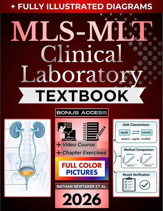 MLS-MLT CLINICAL LABORATORY TEXTBOOK: Fully Illustrated Clinical Guide to Specimen Management, Laboratory Testing, Quality Control and Diagnostic Interpretation Across the Major Med Lab Disciplines