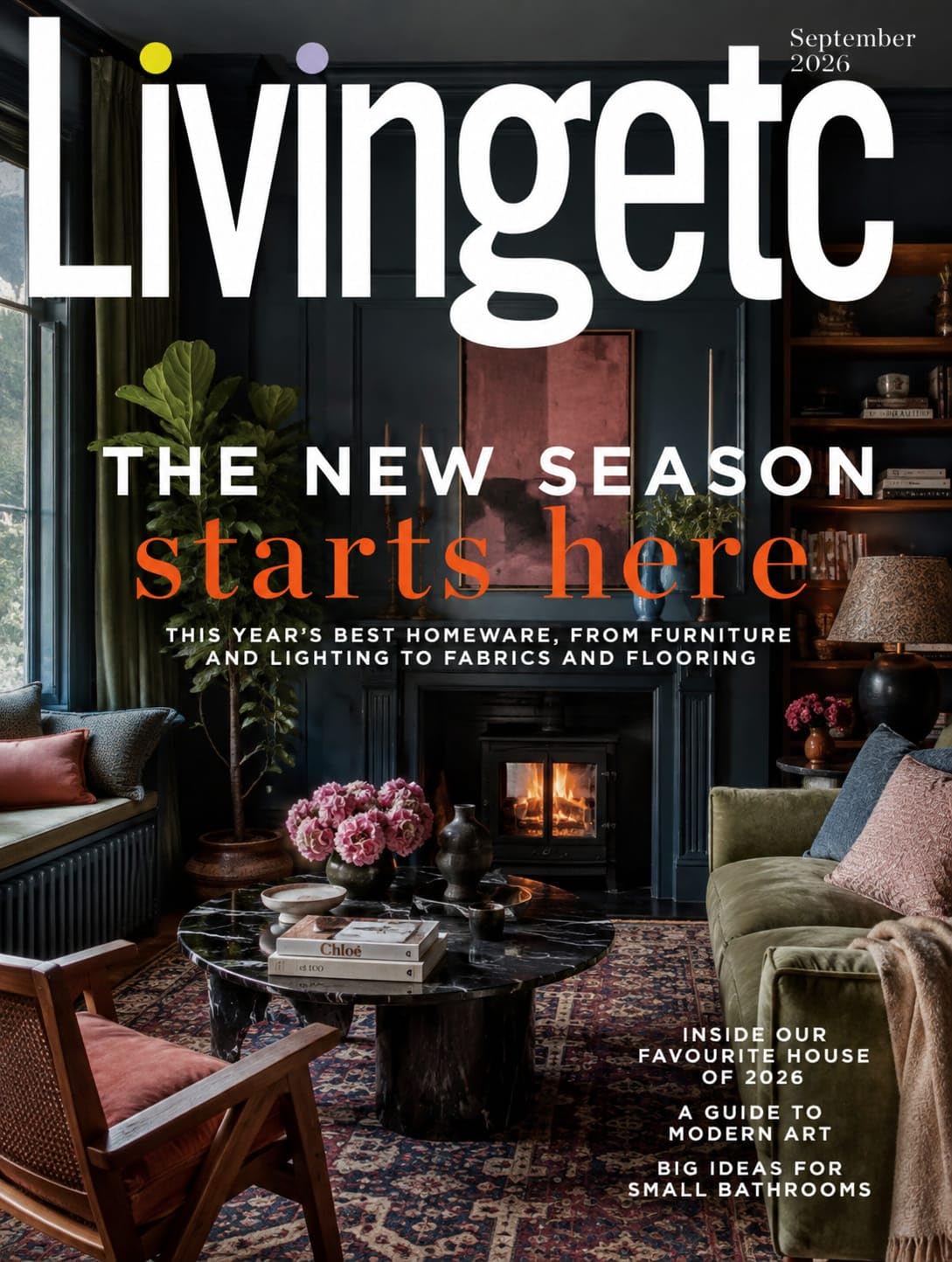 September 2026 Home Interiors Magazine: The New Season Starts Here with Homeware Ideas, Furniture, Lighting, Fabrics, Flooring, Modern Art, Small Bathrooms, and Inspiring House Design