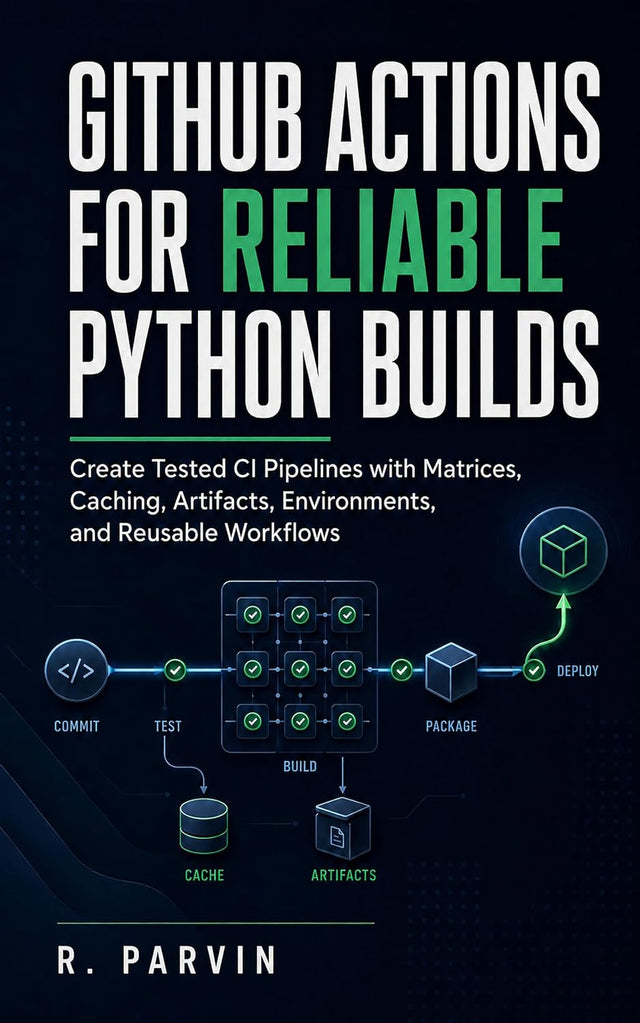 GitHub Actions for Reliable Python Builds: Create Tested CI Pipelines with Matrices, Caching, Artifacts, Environments, and Reusable Workflows