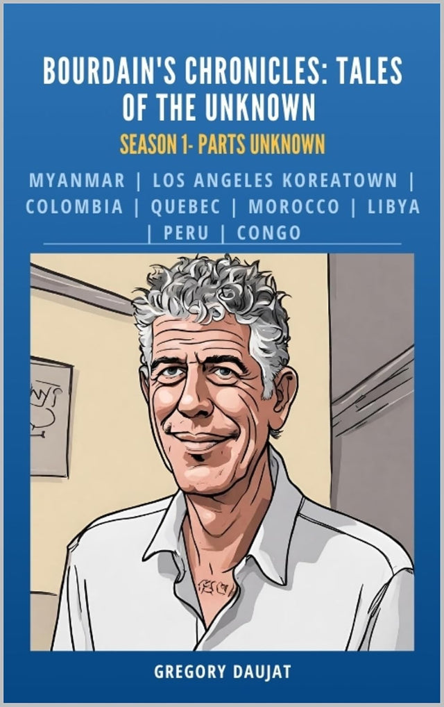 Season 1: Parts Unknown : Bordain's Chronicles : Tales of The Unknown : MAYNMAR : LOS ANGELES : COLOMBIA : QUEBEC : MOROCCO : LIBYA : PERU : CONGO: Anthony Bourdain Parts Unknown Travel Chronicles