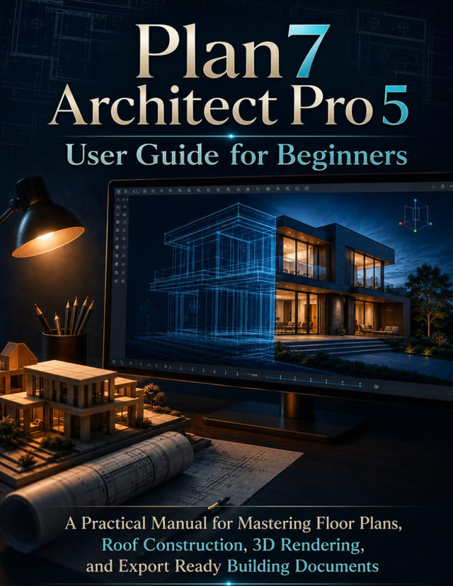 Plan7 Architect Pro 5 User Guide for Beginners: A Practical Manual for Mastering Floor Plans, Roof Construction, 3D Rendering, and Export Ready Building Documents