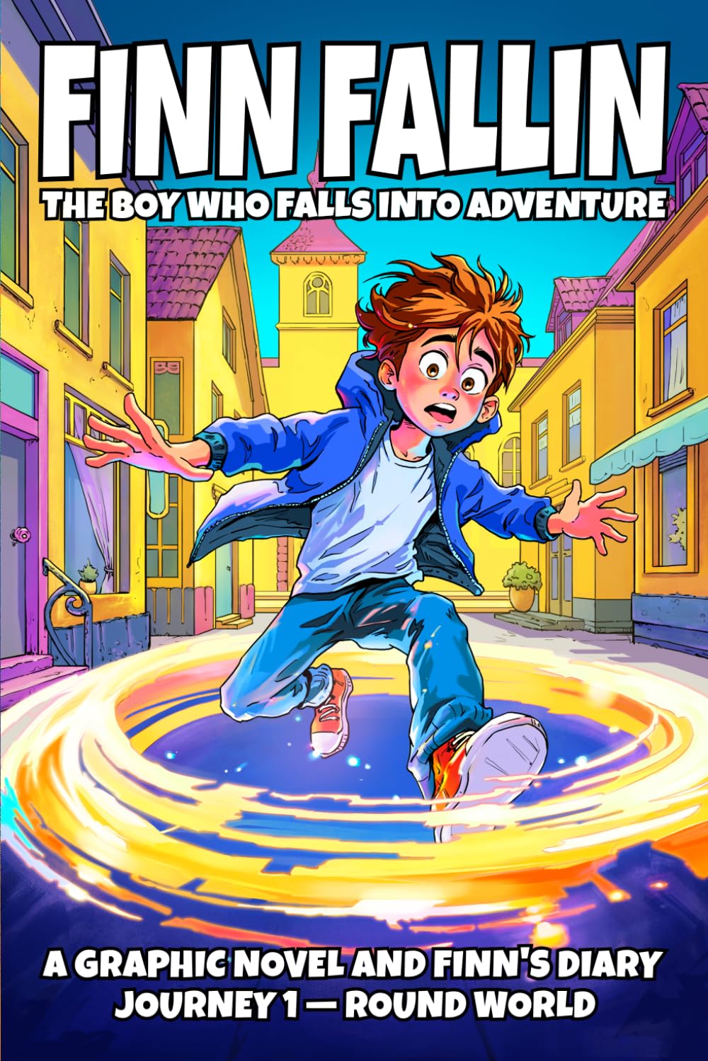 Finn Fallin: The Boy Who Falls into Adventure: A Graphic Novel and Finn’s Diary (Journey 1—Round World)