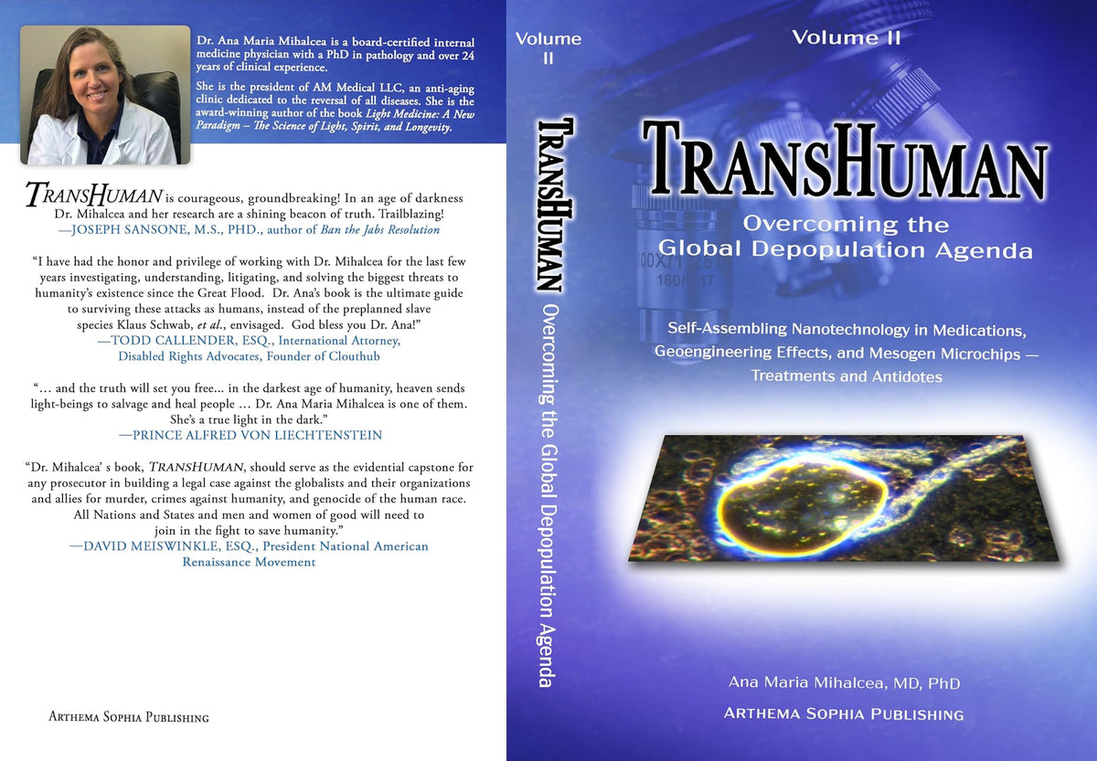 TransHuman: Overcoming the Global Depopulation Agenda - Volume II: Self-Assembling Nanotechnology in Medications, Geoengineering Effects, and Mesogen Microchips – Treatments and Antidotes