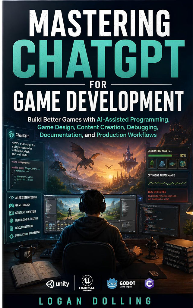 Mastering ChatGPT for Game Development: Build Better Games with AI-Assisted Programming, Game Design, Content Creation, Debugging, Documentation, and Production Workflows