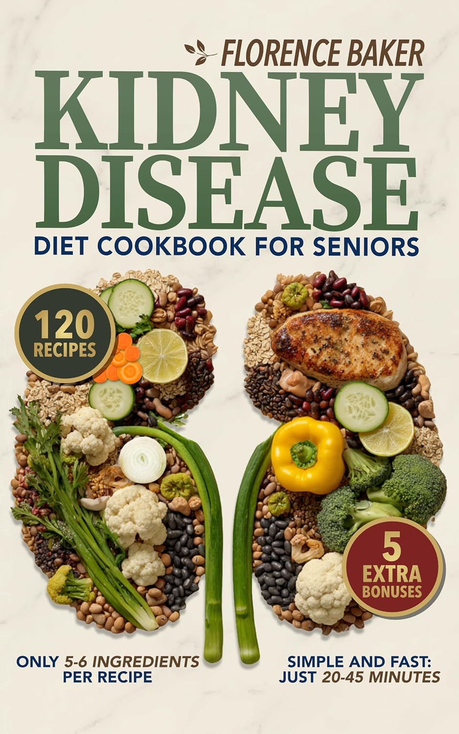 Kidney Disease Cookbook: This Kidney Friendly Cookbook for Seniors offers 120 Delicious recipes. Everything you need for a Simple and Quick Kidney Diet.