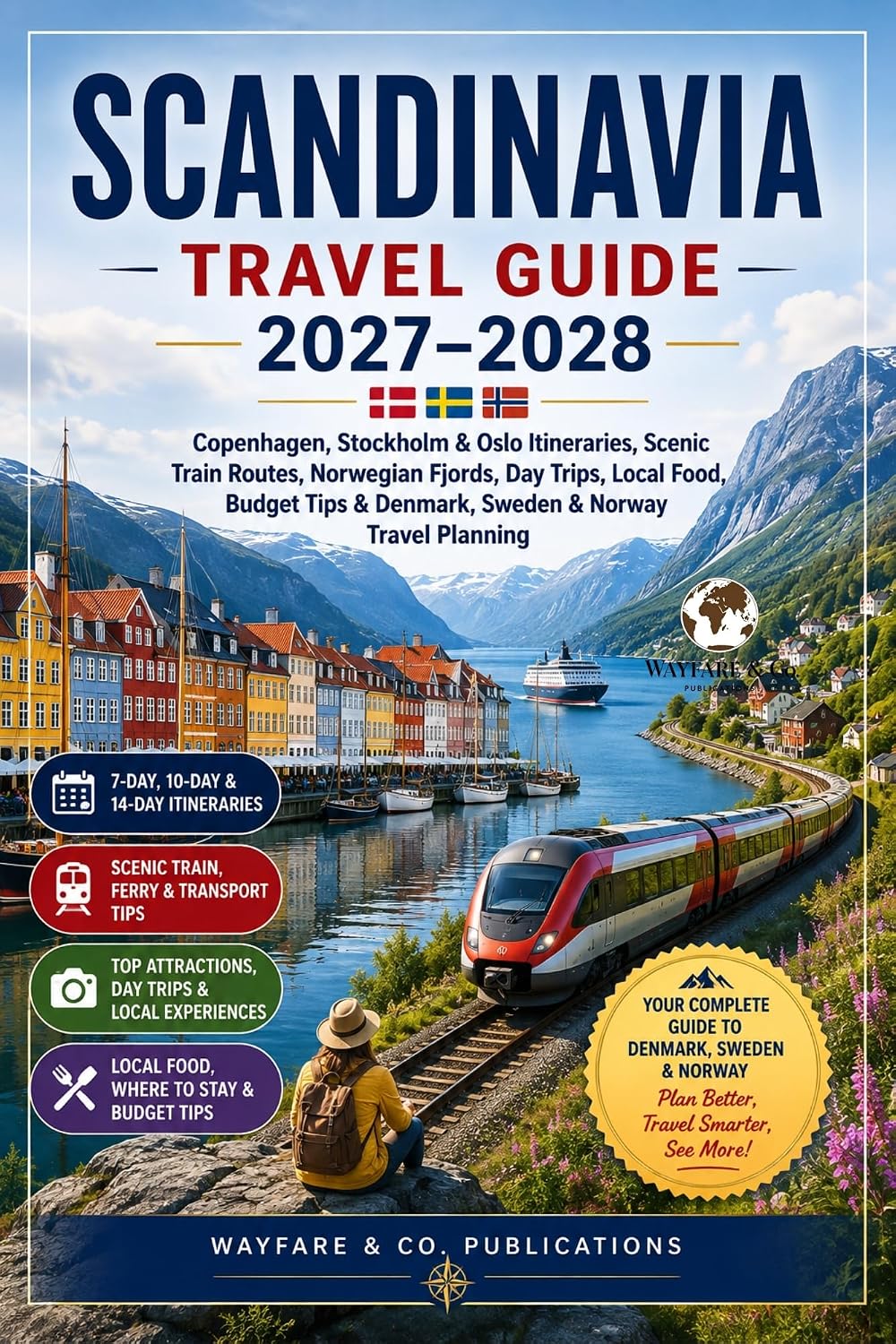 Scandinavia Travel Guide 2027–2028: Copenhagen, Stockholm & Oslo Itineraries, Norwegian Fjords, Scandinavia by Train, Day Trips, Local Food, Budget Tips ... (Wayfare & Co. Travel Guides Series)