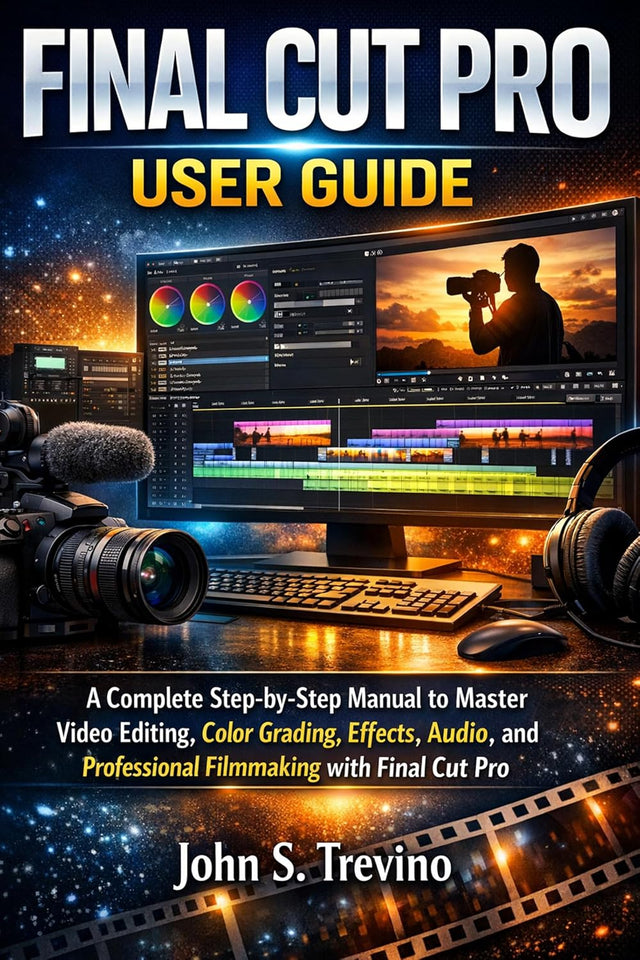 FINAL CUT PRO USER GUIDE: A Complete Step-by-Step Manual to Master Video Editing, Color Grading, Effects, Audio, and Professional Filmmaking with Final Cut Pro