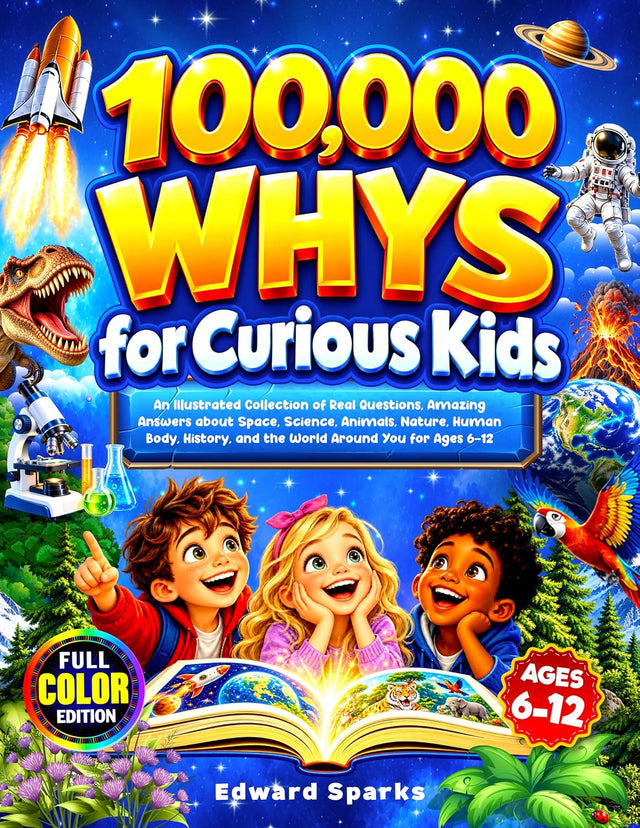 100,000 Whys for Curious Kids: An Illustrated Collection of Real Questions, Amazing Answers about Space, Science, Animals, Nature, Human Body, History, and the World Around You for Ages 6-12