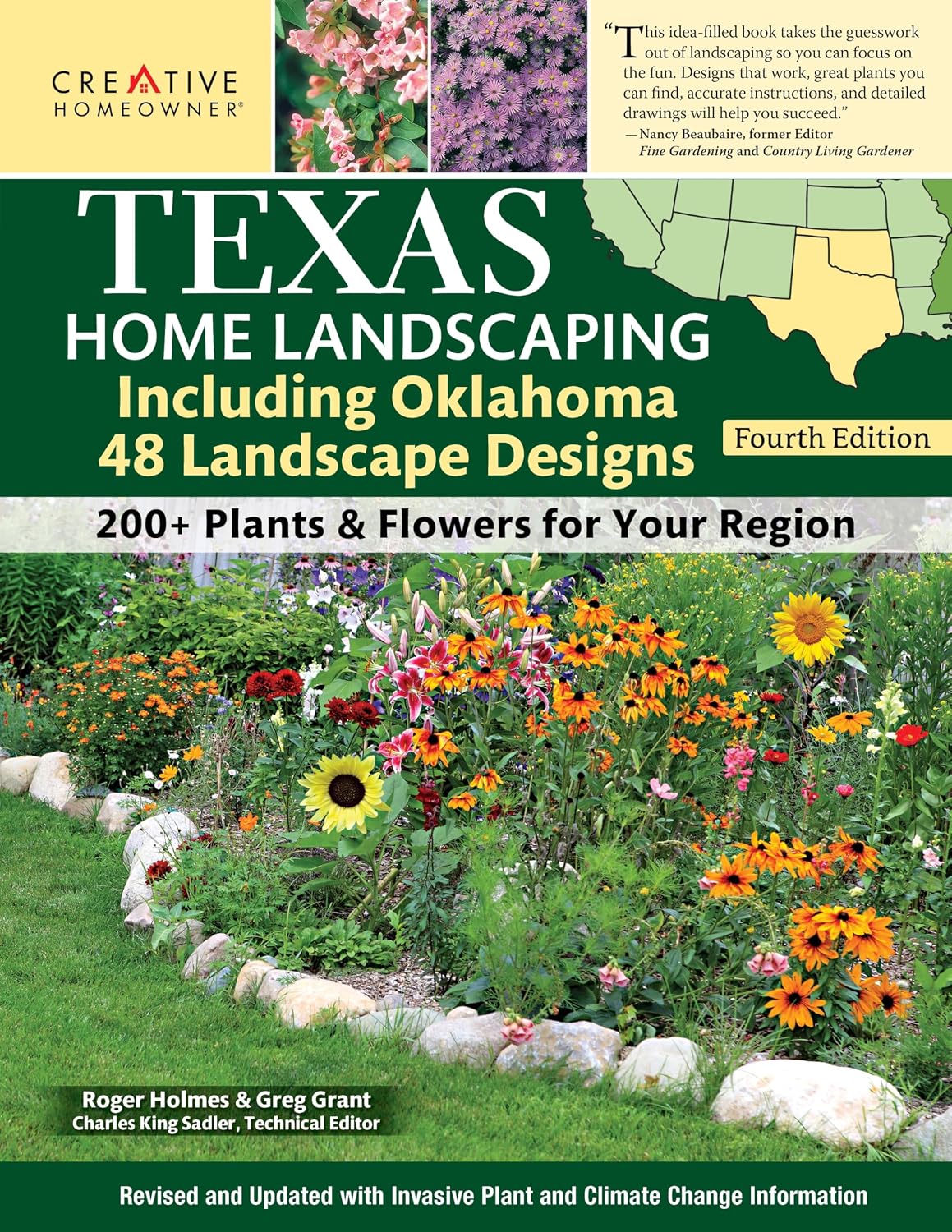 Texas Home Landscaping, including Oklahoma, 4th Edition: 48 Landscape Designs with 200+ Plants & Flowers for Your Region (Creative Homeowner) Easy Step-by-Step Instructions using Native Plants